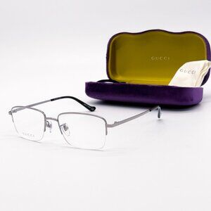 NEW GG0863OA 003 GUCCI SILVER MEN EYEGLASSES GUCCI